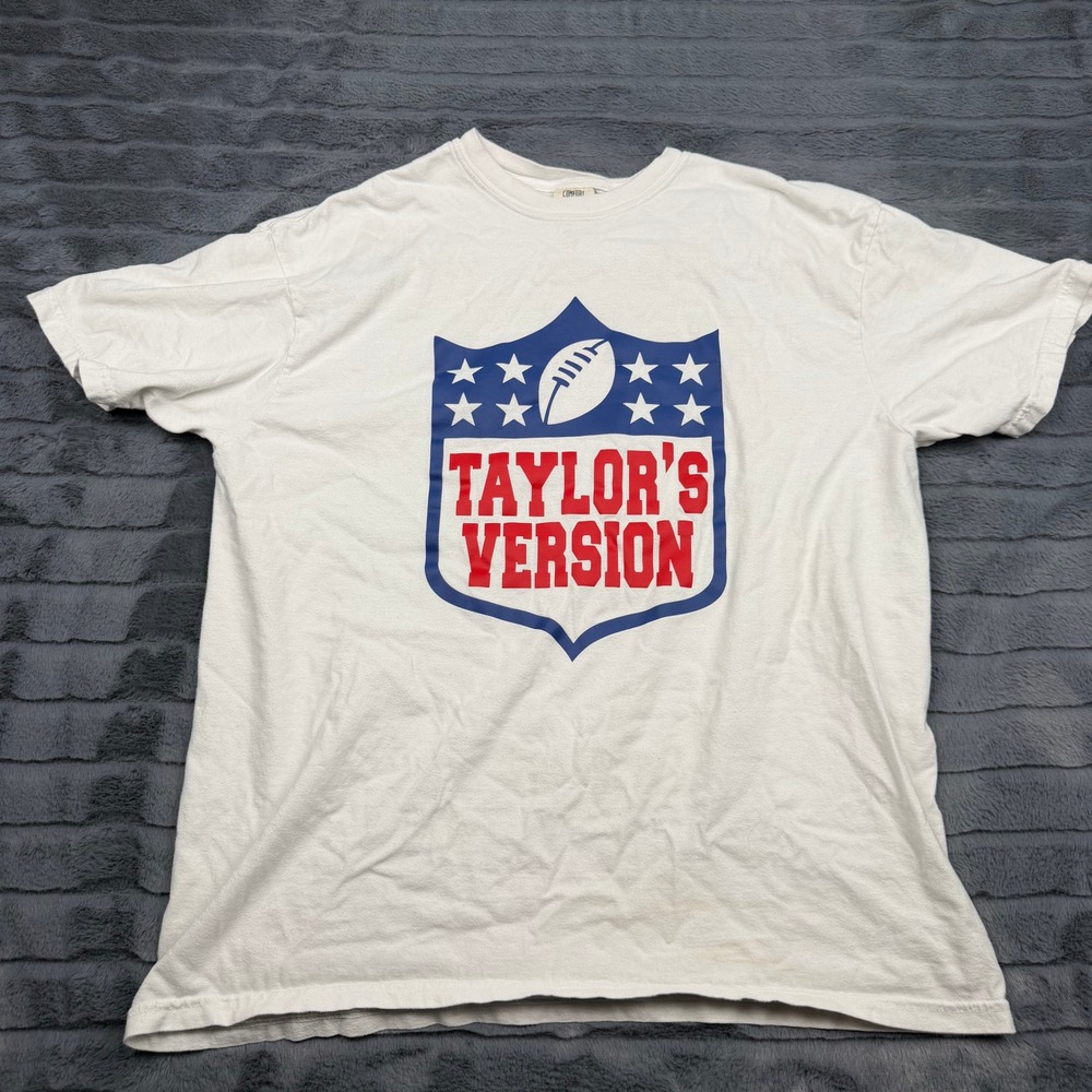 Comfort Colors NFL Taylors Version Football Graphic Tee XL Cream Heavyweight
